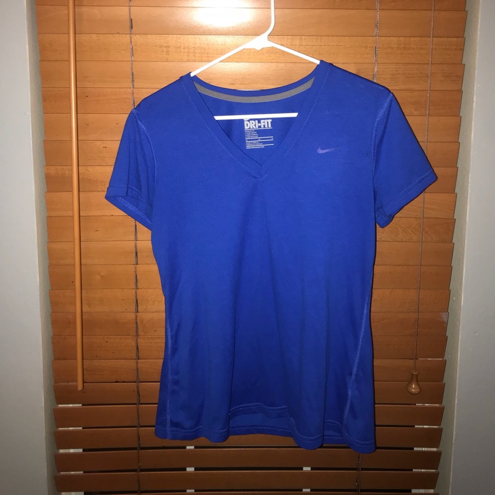Blue Dri-Fit V-Neck - Nike